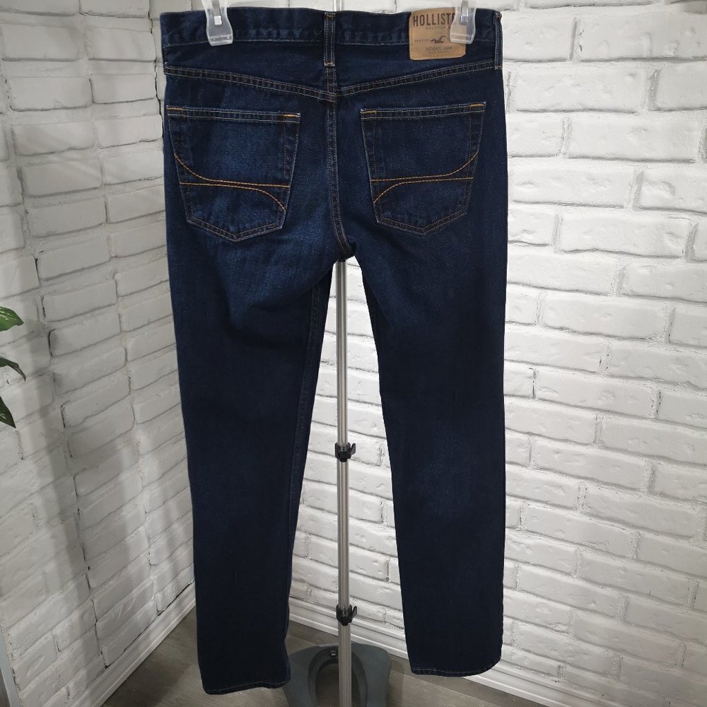 Hollister Authentic Denim Men's Dark Wash Size 32/34 Straight Legs Jeans